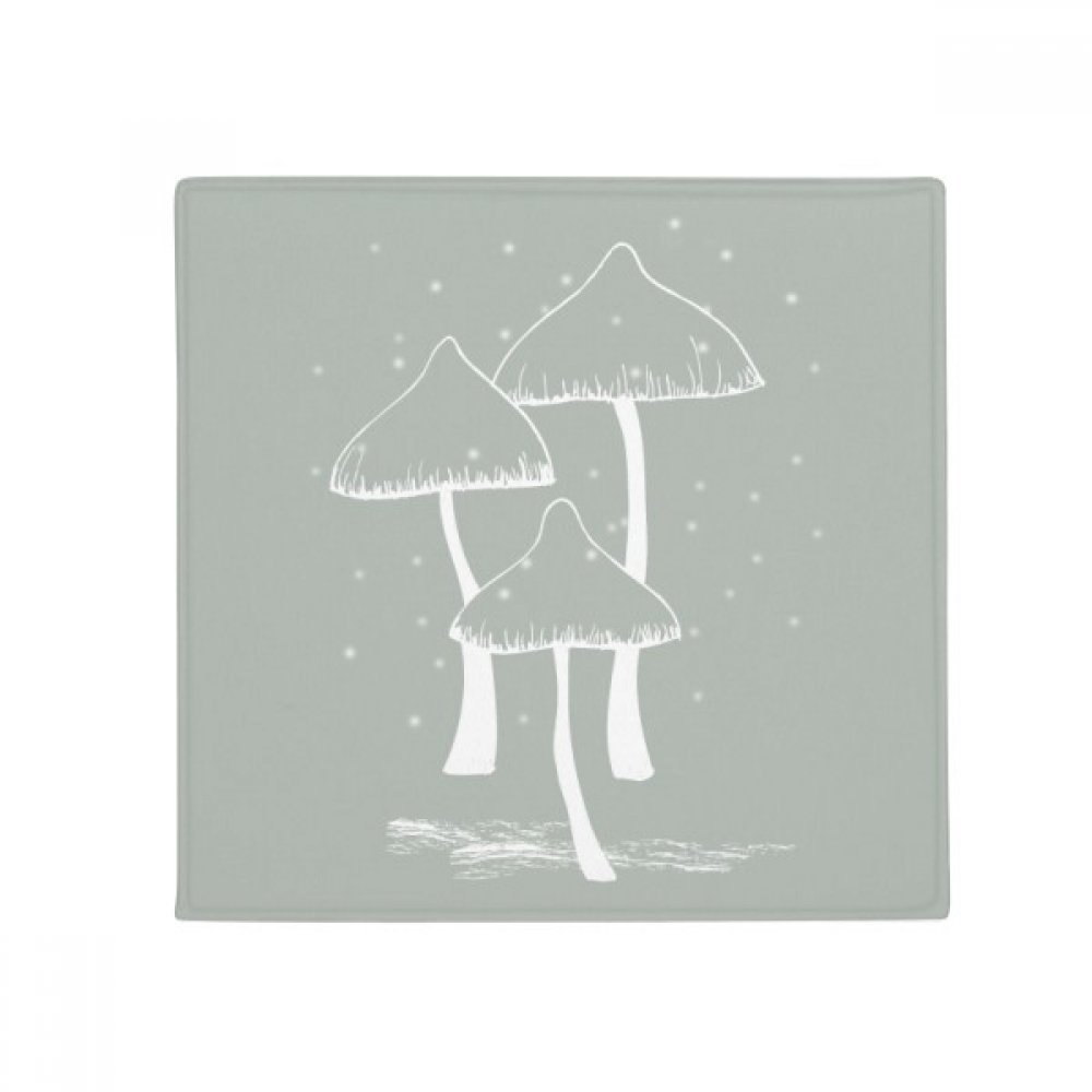 Tapis de sol salon antidérapant gris 50x50 cm motif champignon vénéneux cuisine