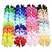 40 Pcs Bébé Filles Pinces À Cheveux Doux Grosgrain Ruban Arcs Alligator Cheveux Barrettes pour Adolescents Enfants Enfant (40 pièces)