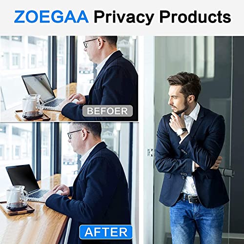 Zoegaa 14 Inch Laptop Privacy Screen Filter, For 16:10 Widescreen Monitors -Dell/Hp/Acer/Samsung/Lenovo/Asus/Toshiba, Privacy Screen Anti-Peeping, Anti Blue Light Blocking And Anti Glare #TOP3