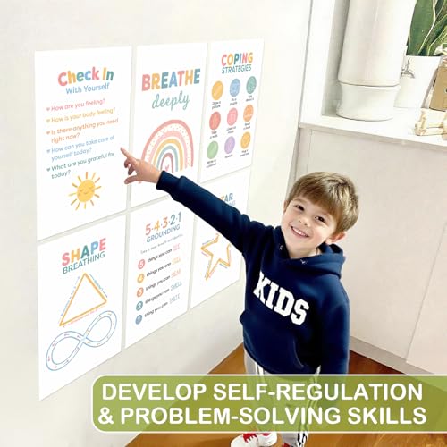 12pcs Calming Corner Posters for Classroom Toddler Emotions Chart Feelings Poster for Kids Calm Down Corner Posters for Preschool Education Supplies Therapy Office Mental Health Wall Decor (Calm12) by Yanroom - Image 7