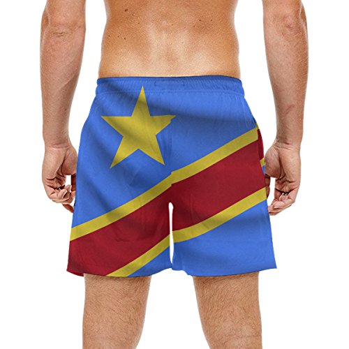 super3Dprinted Congo Flag Men's Swim Trunks Water Beach Shorts with Pockets2