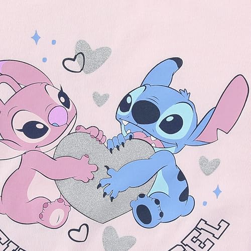 Image of Disney Lilo & Stitch Girls 2 Piece Short Sleeve T-Shirt and Legging Pants Set for Big Kids