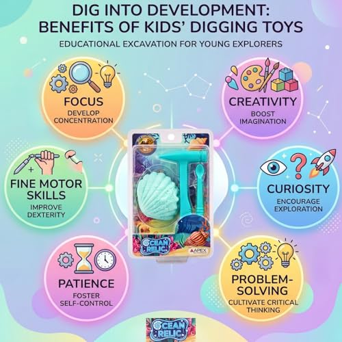 Image of APEX Ocean Relic Excavation Toy for Kids 5+, Blue