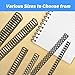 GEMLORD 120 Packs Spiral Binding Coils Plastic Binder Binding Spirals Rings Multi Size Spiral Binding Wire Combs Spines Coils, 4:1 Pitch,1/4 5/16 3/8 1/2 5/8 3/4 Inch (Black)