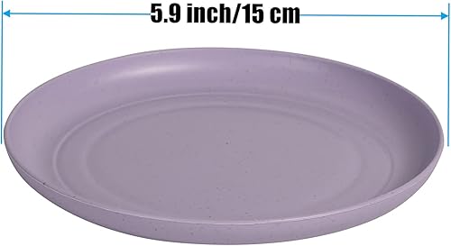 Miniatura 4 de CAMBUY Platos de paja de trigo ligeros irrompibles no tóxicos aptos para lavavajillas y microondas sin BPA y saludables para niños niños pequeños y