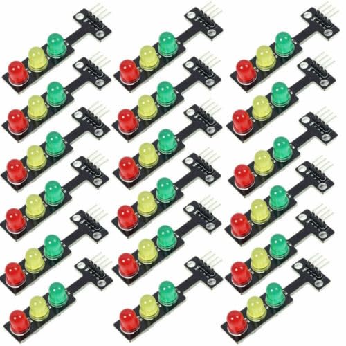 RUNAAJA 20�� �~�j�M���@�f�B�X�v���C���W���[�� Arduino �N���G�C�e�B�u DIY �L�b�g�p 5V 5mm LED �f�B�X�v���C���W���[�� �v���W�F�N�g�p ��ʃV�X�e�����f��