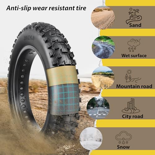 MOHEGIA Ebike Fat Tire: 20×4.0/26×4.0 Inch E-Bike Mountain