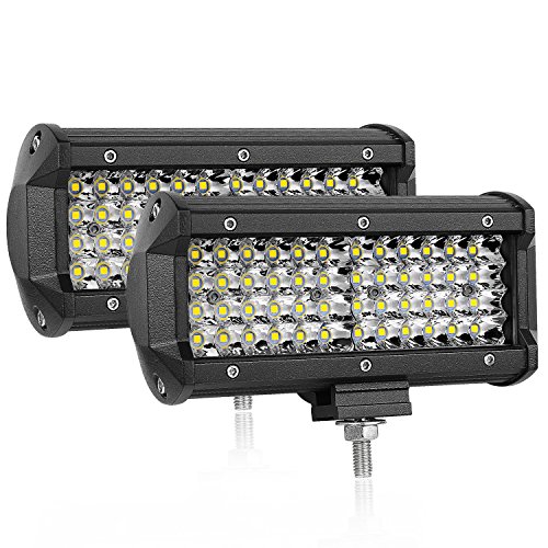 AKD Part LED Light Bar, 7 inch 192W OSRAM LED Pods Spot Offroad Driving Lights Fog Lights Work Lights for Trucks 4x4 Military Mining Boating Farming and Heavy Equipment