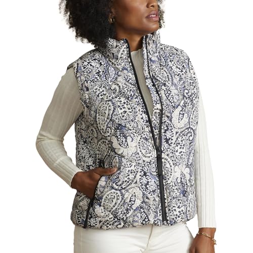 Vera Bradley Women's Zip Up Puffer Vest with Pockets (Extended Size Range)
