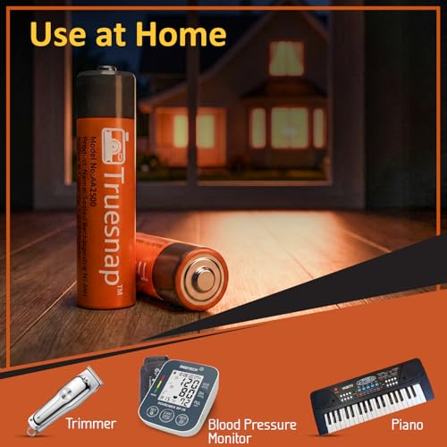 Image of Truesnap AA 2500mAh Rechargeable Batteries by TechMaven | Ni-MH 1.2V | Long Lasting Power | High Capacity AA Cells for Cameras, Game Controllers, Remotes, Toys & Wireless Devices | Pack of 2
