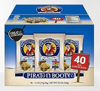 Pirate Booty Aged White Cheddar Puffs, 0.5 oz., Pack of 40 (Pack of 1)