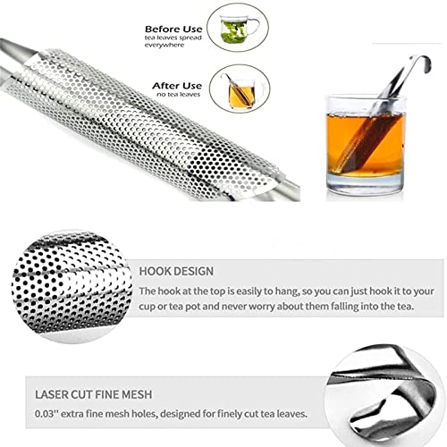 Tea Strainer with Gift Box, Tea Infuser for Loose Tea - 2 Pack Stainless Steel Tea Diffuser, Long-handle Tea infusers for Tea, Coffee, Seasonings, Spices, Gifts for Mother Father - Image 7