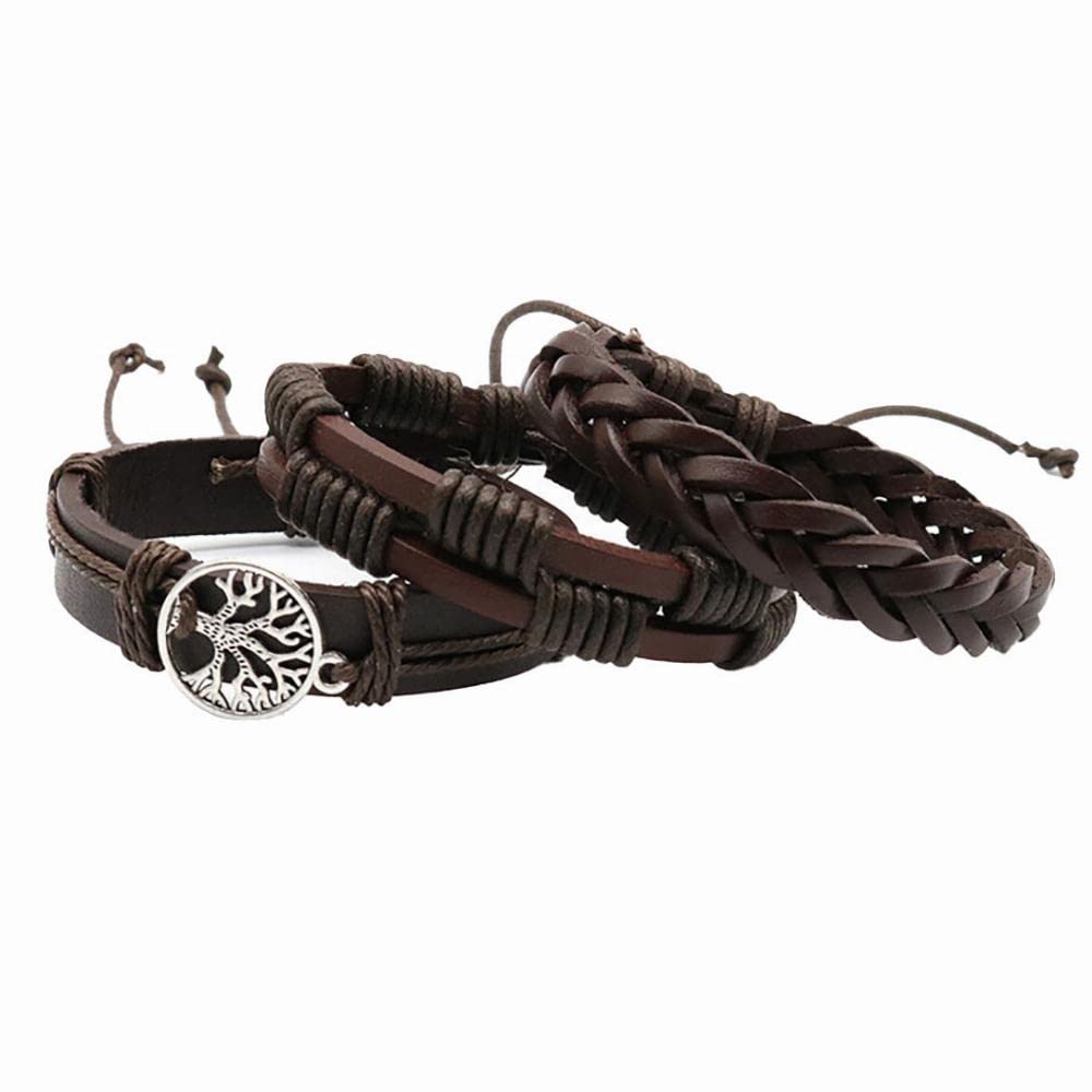Bracciale in pelle fatto a mano braccialetto uomo in pelle
