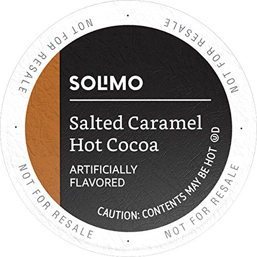 Amazon Brand - Solimo Hot Cocoa Pods, Salted Caramel Flavored, Compatible with 2.0 K-Cup Brewers, 24 Count