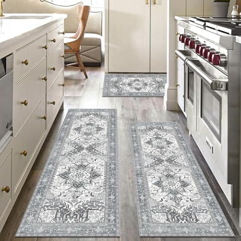 Yamaziot Boho Washable Kitchen Rugs Set Cover