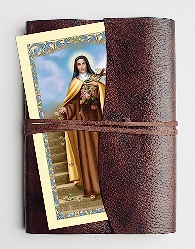 St Therese Of Lisieux Medal-St Therese Medal with 18 Inch Chain and St Therese Lisieux Prayer Card | Fashionable St Teresa Of Lisieux Medal Set for Baptism, Confirmation, First Communion | 2 Items3