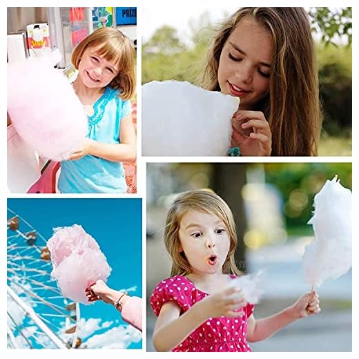 FOHERE Cotton Candy Machine for Kids, Countertop Cotton Candy Maker Homemade Candy Sweets for Birthday Parties, Includes a Scoop and 10 Candy Cones, Red Vintage