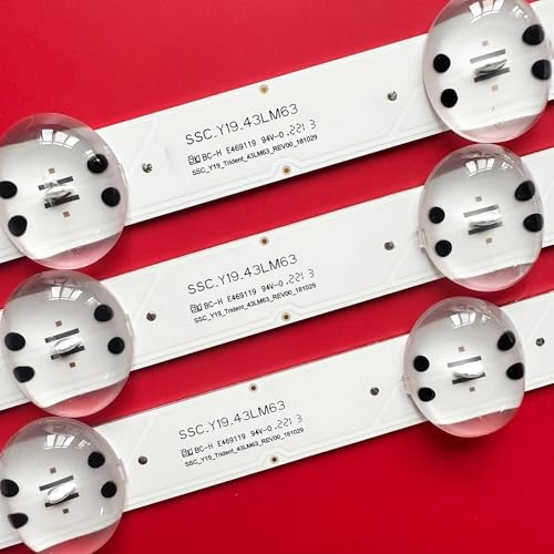 Tiras LED de repuesto de 6 V con base de aluminio para reparar televisores de 43" 3