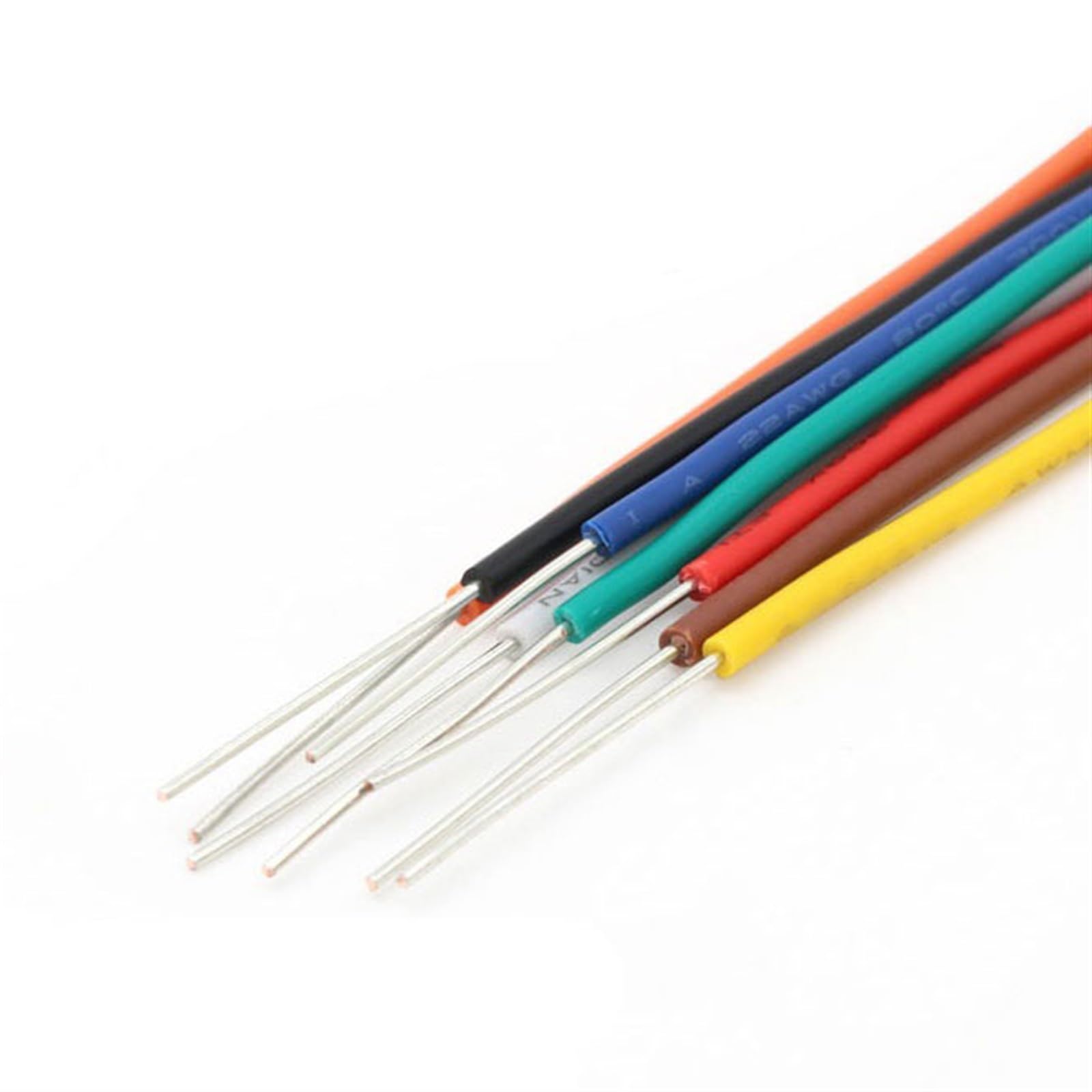 câble multiconducteur, Câble monoconducteur en cuivre étamé de 5 mètres, UL1007, 14 AWG, 16, 18, 20, 22, 24, 26(Black,5 Meters 16AWG)