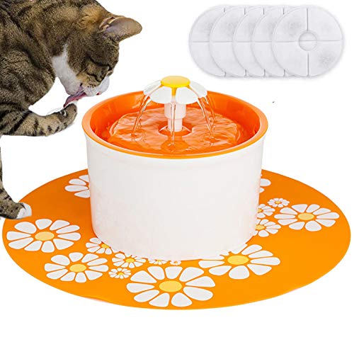 Fuente de Agua Automática para Gatos 1.6L Silicona y Resina