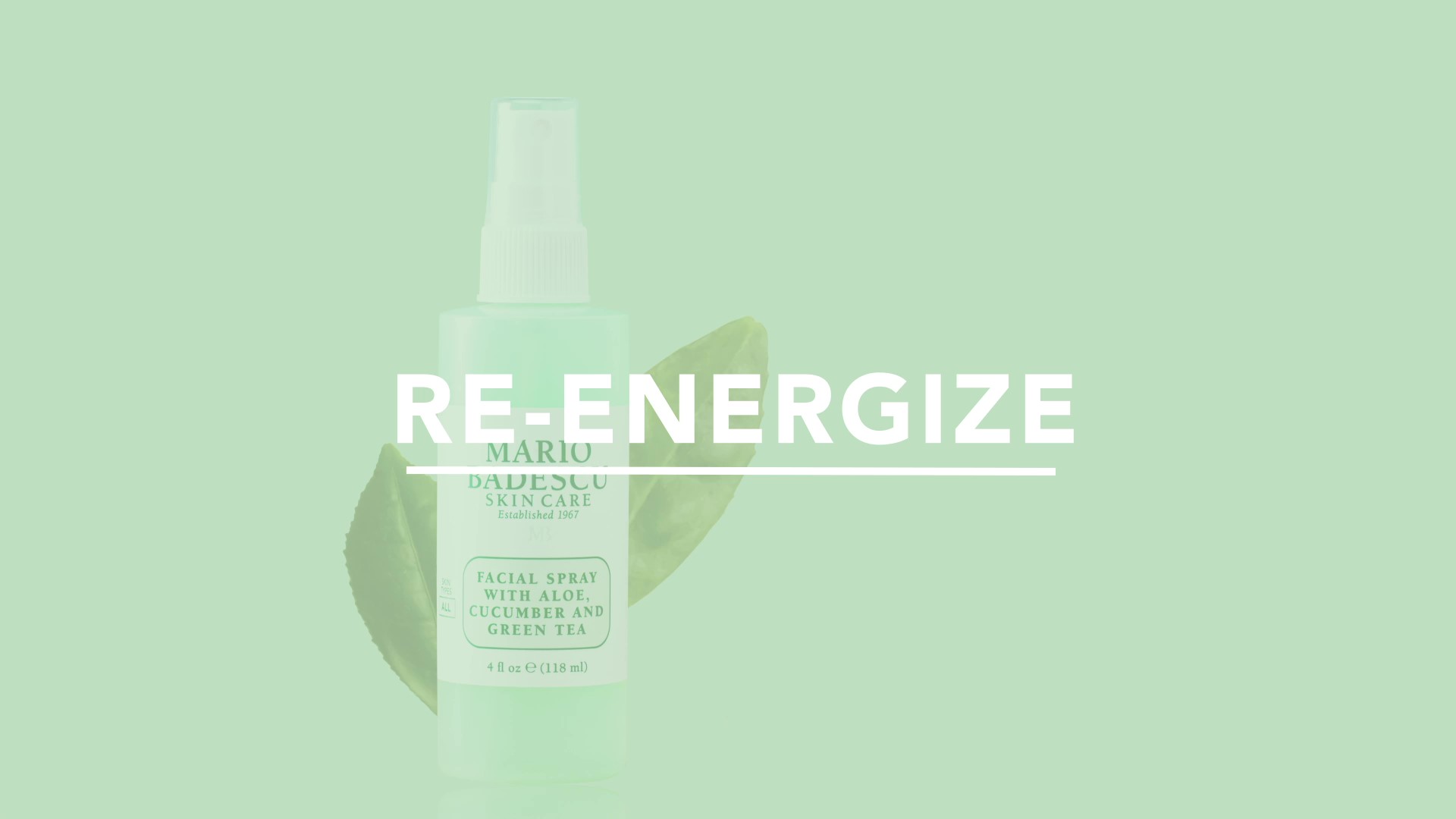 Mario Badescu Facial Spray with Aloe, Cucumber and Green Tea for All Skin Types, Face Mist that Hydrates & Invigorates