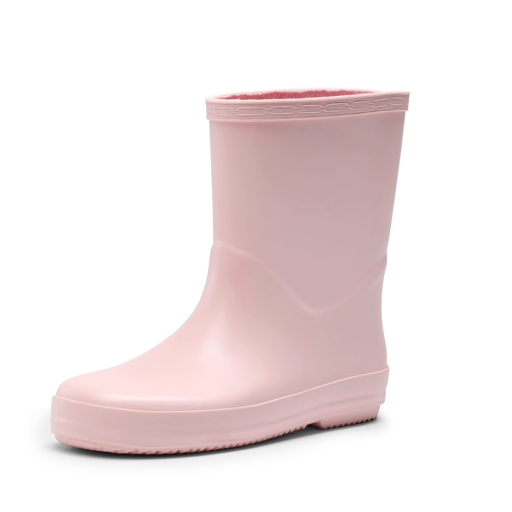 DREAM PAIRS Kids Wellies Boys Girls Wellington Boots Waterproof Non-Slip Short Rain Boots Toddler/Little Kid/Big Kid,Size 13.5 Little Kid,Pink,SDRB2203K-E