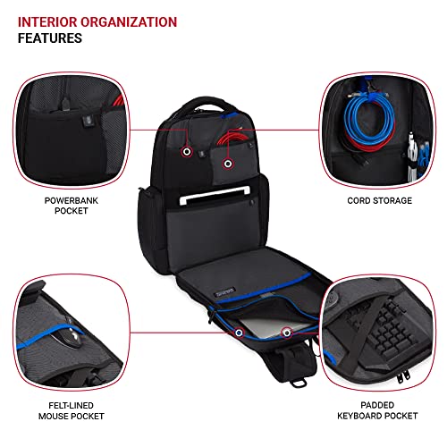 Mochila Gaming para Laptop SwissGear Azul/Negro miniatura 5