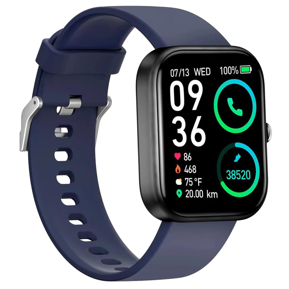 Bouncefit M I D116 Fitness Band Smart Watch for Men, Women, Boys, Girls, Kids – Single Touch Interface, Water Resistant, Workout Modes, Quick Charge Sports Smartwatch – Blue I-picture-29