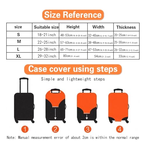18-32 Inch Luggage Cover Suitcase Protector Travel Accessories Unlimited Rose Gold Stretch Fabric Dust Cover Trolley Case for Luggage, Travelling(8rose gold S,S)3