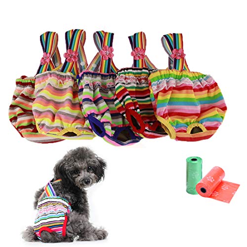 TVMALL Pañales para Perros Pantalones Sanitarios Lavables Reutilizables con Mascotas Perros Fisiológicos para Gatos de Perros Solución Sanitaria para la Incontinencia de Mascotas - 2 Paquetes Cover