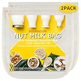 Nut Milk Bags(Upgraded, Weave 90x88), All Natural Cheesecloth Bags 12