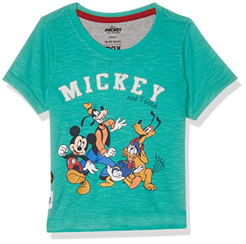Image of Max Boys Mickey and Friends Printed Crew Neck Regular Fit T-Shirt