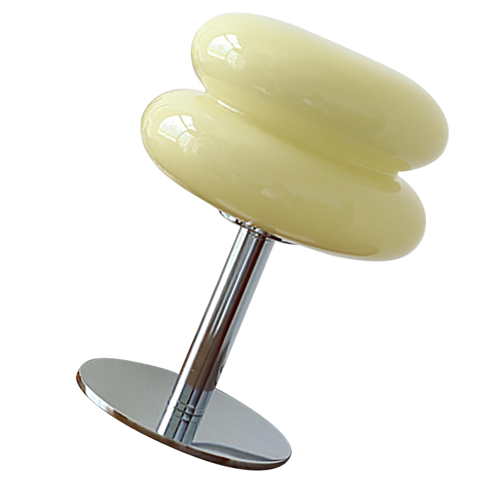 Hyuduo Glas-Nachttischlampe, 3-dimmbare Touch-Lampe mit USB-Ladeanschlüssen, Tragbares LED-Nachtlicht für Wohnzimmer, Schlafzimmer, Restaurant (Beige)
