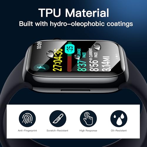 JETech Ochraniacz Ekranu dla Apple Watch Series 11/10 42mm, Samoleczący Elastyczna Folia TPU, Antyzarysowania HD Wyczyść, 3 Sztuki