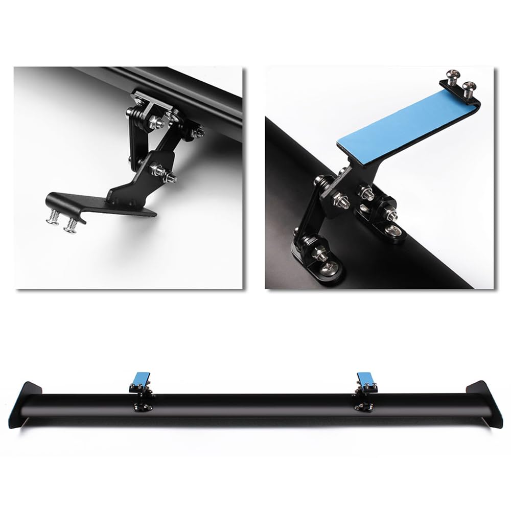 Alerón Trasero Universal para Coches, 110cm Spoiler GT de Aluminio con Doble Cámara, Diseño Deportivo sin Taladros para Decoración del Vehículo