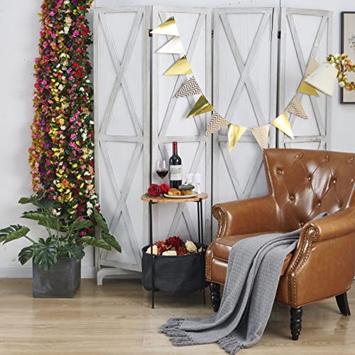 Ponking 8 Pcs 66Ft Flower Garland, Artificial Rose Vine Flowers With Green Leaves, Hanging Fake Roses Vine For Room Anniversary Wedding Birthday Christmas Wall Arch Decor, Spring Pink Flower #TOP7