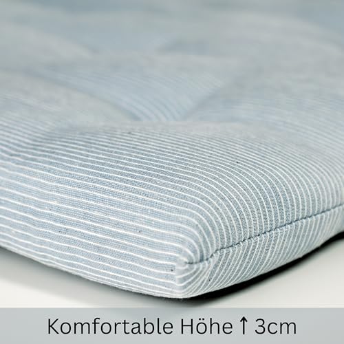 Cojines de asiento Esprit lavables contra sillas incómodas pack de 2 azul claro 40x40 5