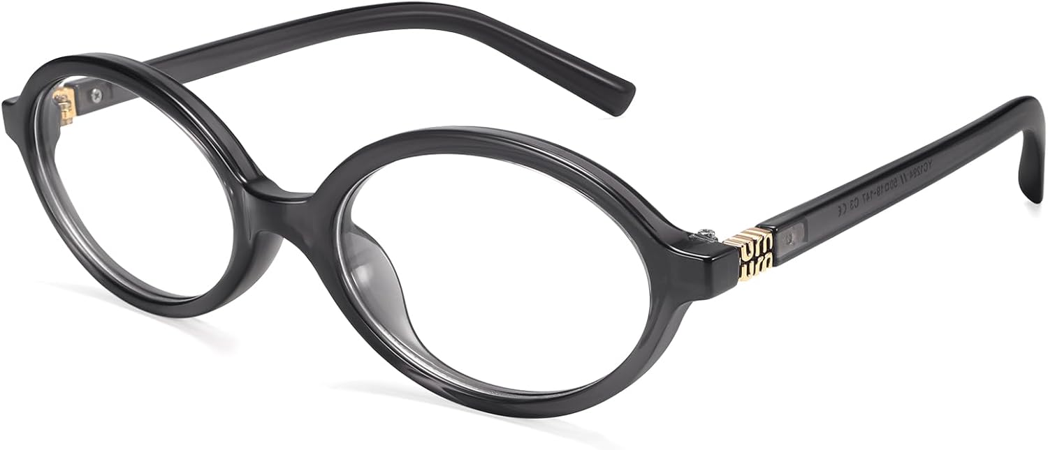 Dollger Oval Blue Light Glasses for Women Men Fashion Retro 90s Small Frame Computer Glasses