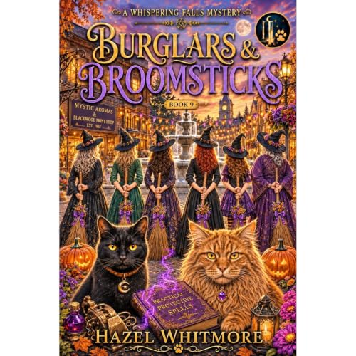 Burglars & Broomsticks Audiolibro Por Hazel Whitmore arte de portada