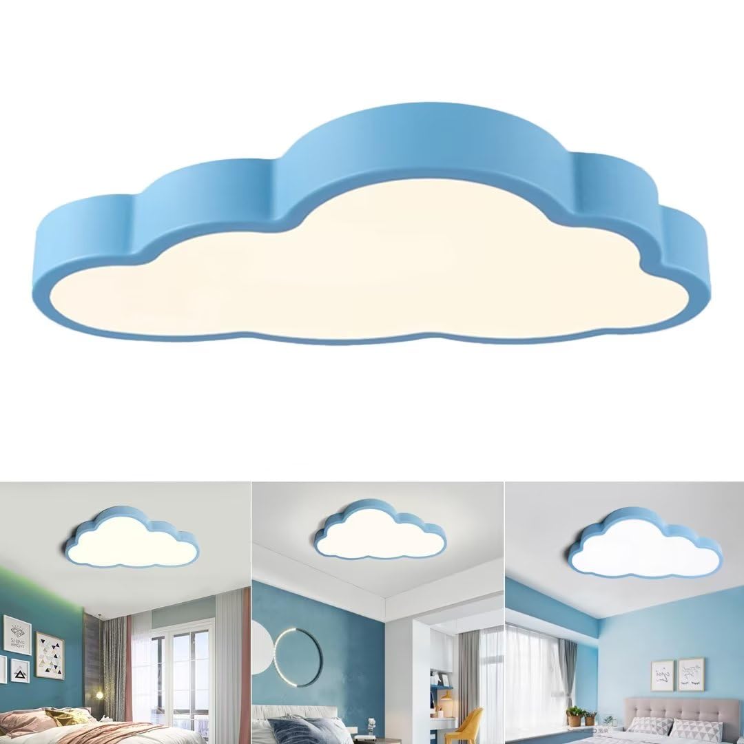 GUANSHAN 36W Ultra Thin 5cm LED Ceiling Lamp Children's Room Ceiling Light Warm Light Clouds Ceiling Lighting Cloud Lamp for Boy Girl Bedroom, Kindergarten