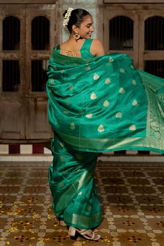 Image of Subham Women Sari Silk Cotton Kanjivaram | Soft Daily Wear Jacquard Design Saree with Blouse Piece