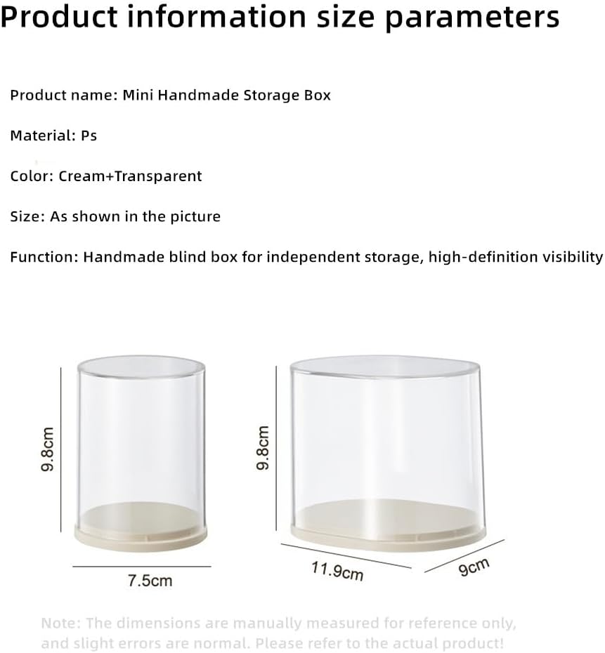 Transparent Doll Display Box, Stackable Doll Blind Box, Doll Display Stand for Pop Mart Lego Collectibles Action, Dust-Proof, All-Round Display of Dolls Lego (Double Room)