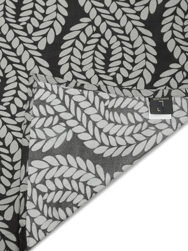 Image of ROSARAHOME 180 TC Microfiber Flat Queen Size Double Bed Bedsheet with 2 Pillow Cover| Bedsheet:240cmx225cm Pillow Covers:45cmx70cm,Floral Grey