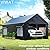 VIWAT Carport 12x20 FT Heavy Duty Carport Canopy with Enhanced Base & Side-Opening Door, Portable Garage for Pickup, Boats, Car and Truck, Black