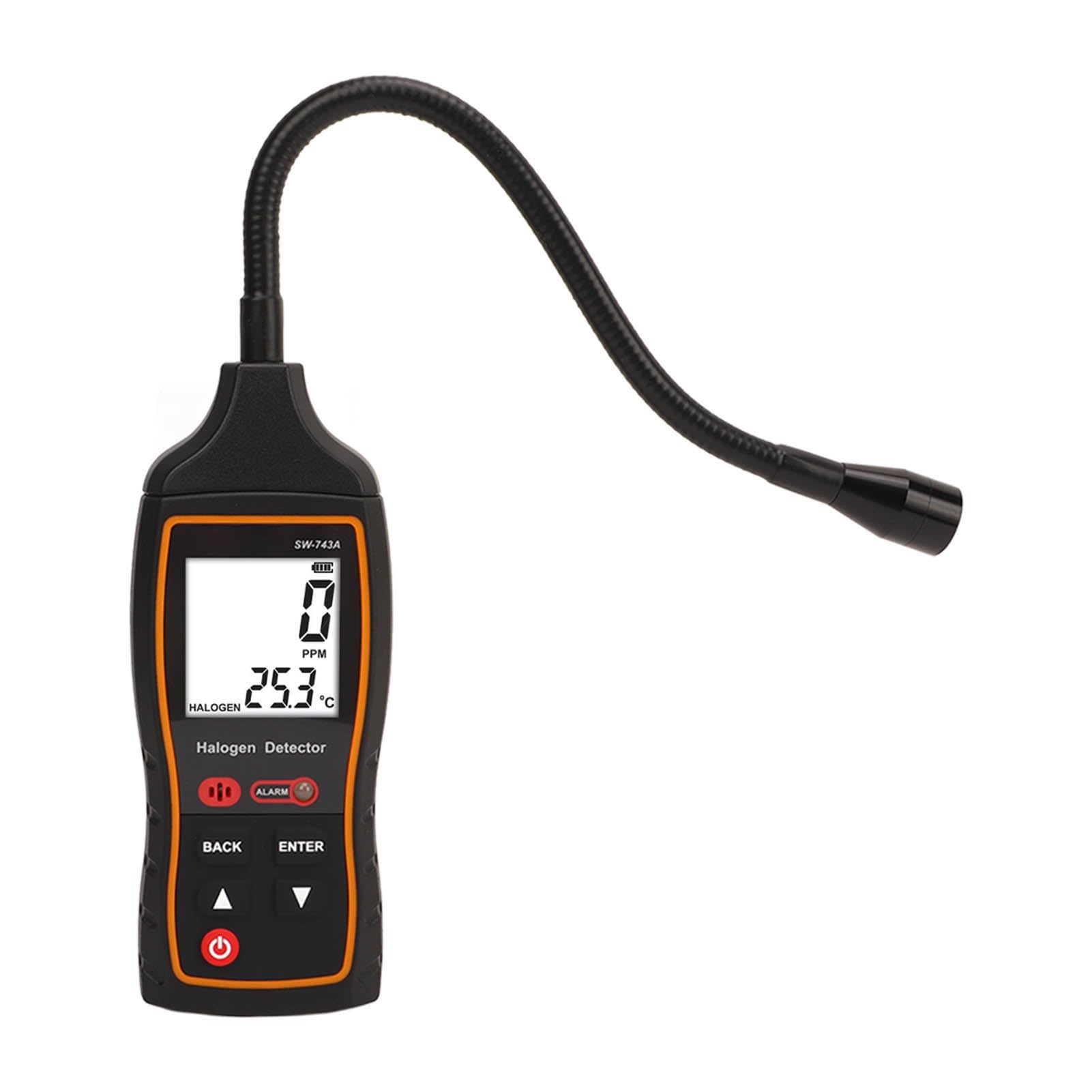 Wykrywacz Nieszczelności Freonu Tester Czynnika Chłodniczego Halogenowego 0 do 1000PPM Alarm Wibracyjny z Dźwiękiem i światłem Halogenowy Czujnik Gazu
