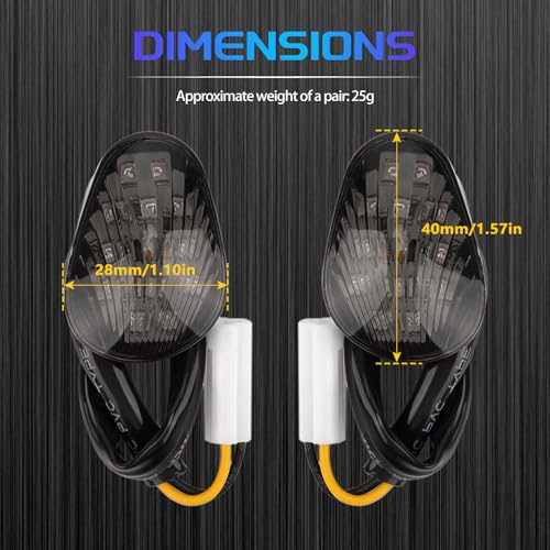 Image of Flush mount motorcycle turn signals LED Light Blinkers Compatible with YZF R1 R3 R6 R6S TMAX MT 07 MT 09 Fazer FZ6 FZ1 FZ FZ6R FZ07 FZ8 FZ09 Turn Indicators (Smoked Color)