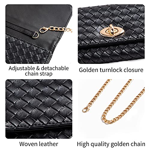 Image of U+U Small Crossbody Bags for Women, Cell Phone Purse Mini Clutch Bag with Removable Chain, Card Slots - Lightweight Purse