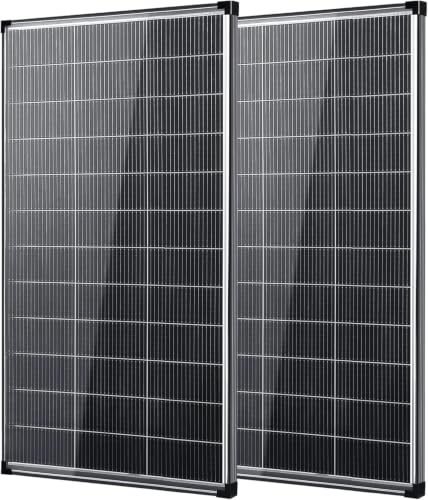 AeternaSol 400 watt Solar Panel,2pcs 200W Bifacial Solar Panels 18V 18BB