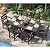 HOPUBUY 7 Pieces Patio Dining Set for 6, 71" HDPE All-Weather Dining Table & Chairs, Durable Outdoor Furniture for Garden, Backyard, Lawn & Poolside (Black)