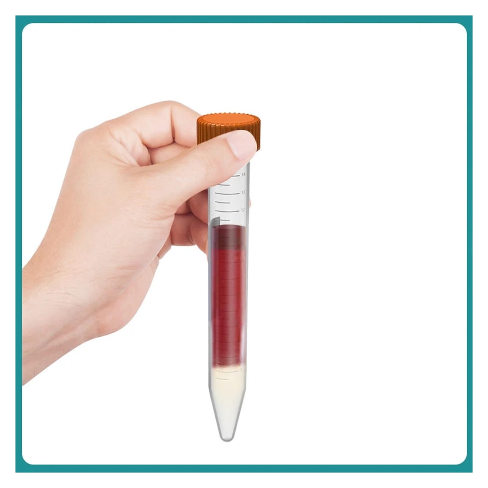 yingyingjia Miniaturowa plastikowa probówka wirówkowa z podziałką 0,2 ml 0,5 ml 1,5 ml 2 ml 10 ml 15 ml 50 ml Probówka do PCR Probówka PRP Probówka testowa Probówki wirówkowe do osocza(1.5ml)